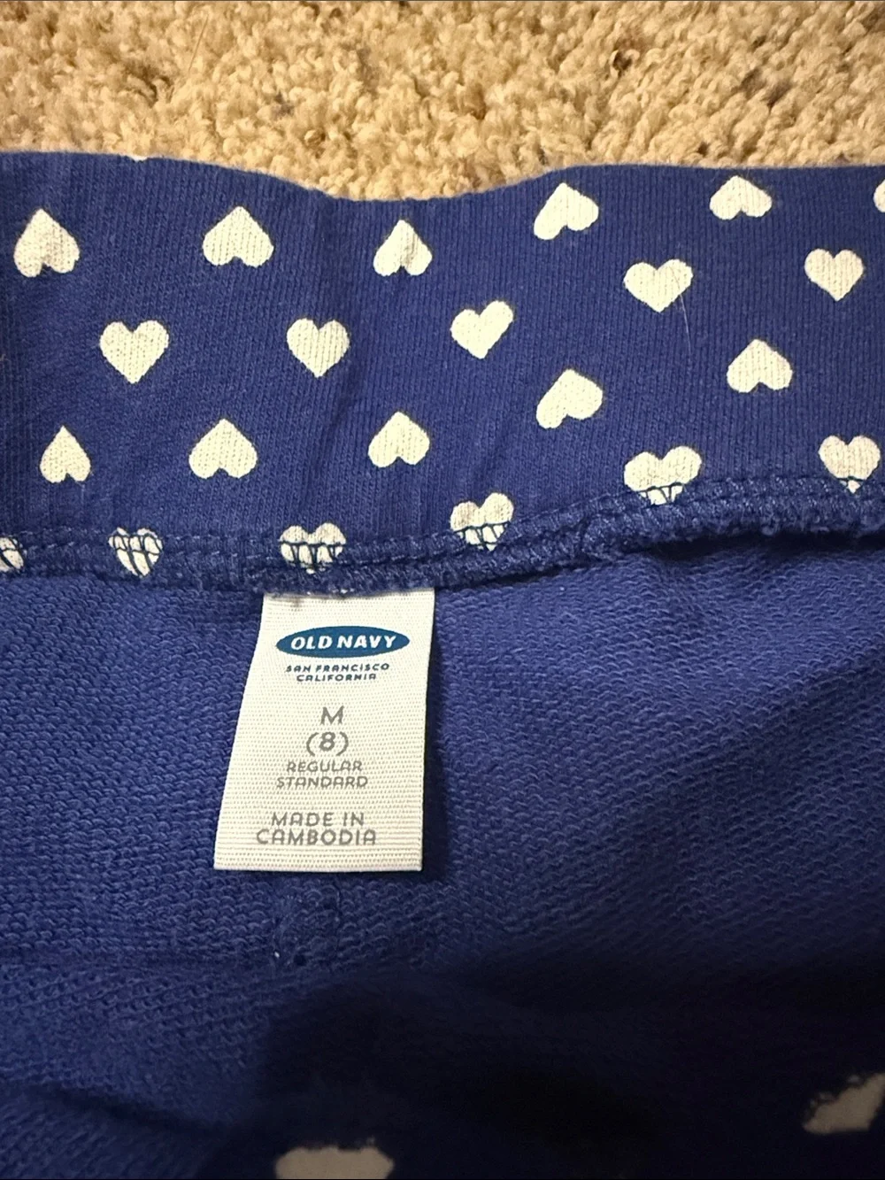 Old Navy Girls' Heart Print Shorts - Blue & Red